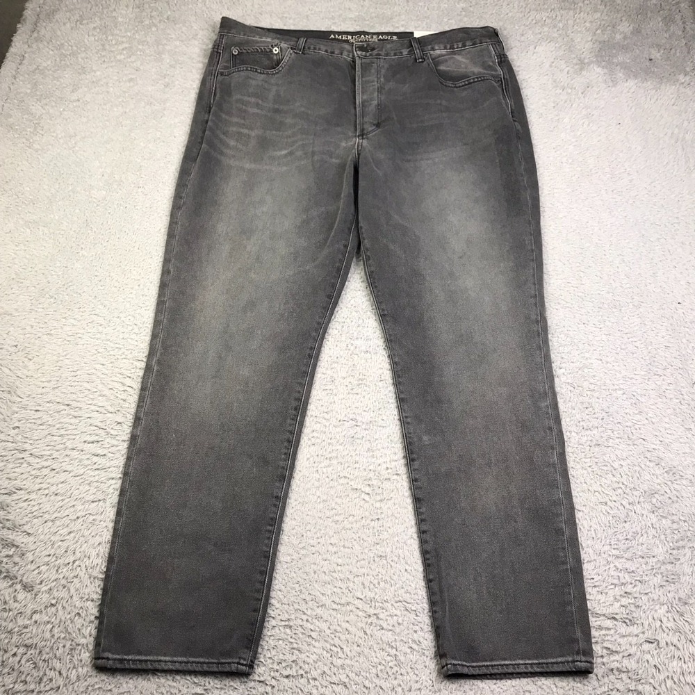 American Eagle Girfriend Jeans Womens 18‎ Long Faded Black Button Fly NEW